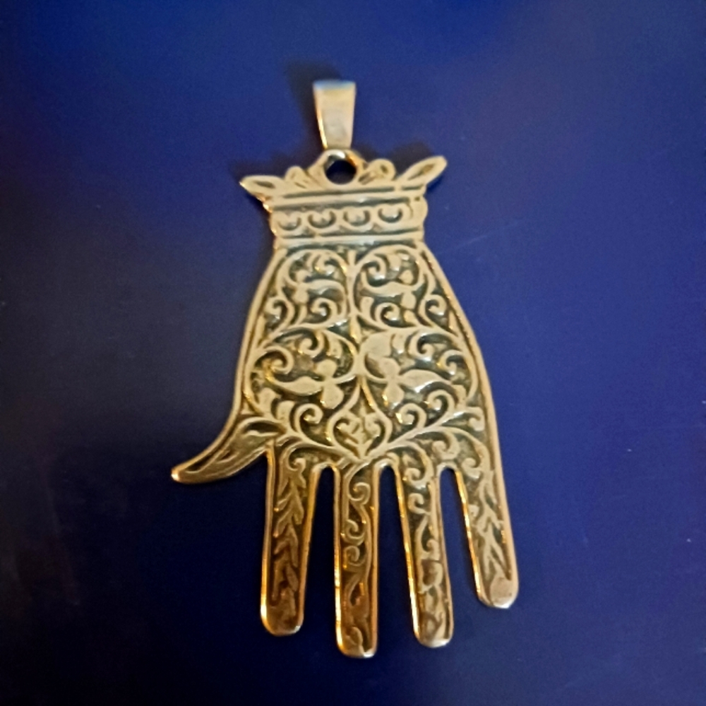 Vintage Sterling Hamsa Pendant